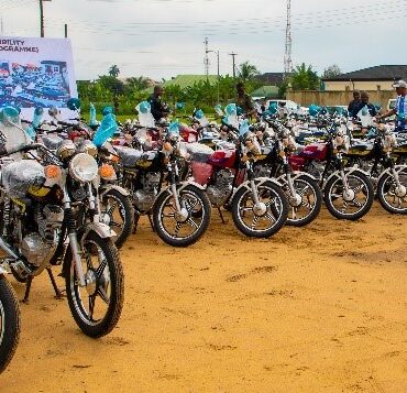 Pictorial view of empowerment motorcycles ready for commissioning